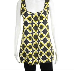 Tory Burch Silk Blouse w/ logo pull - Size 6